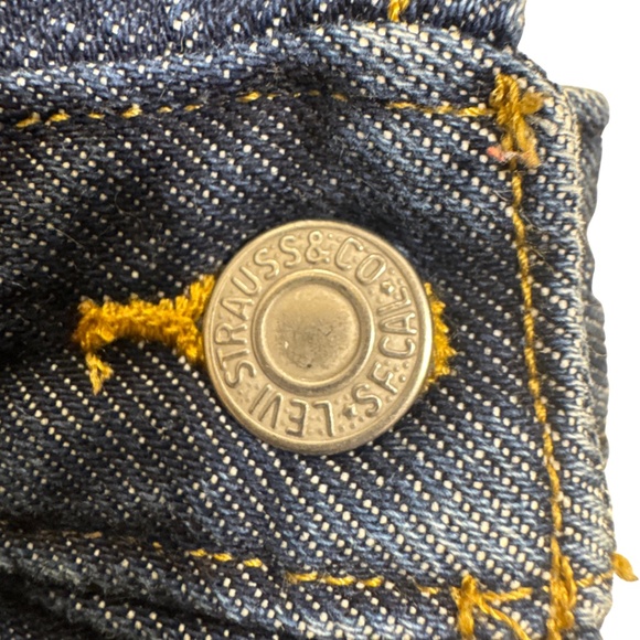 Levi’s Medium Dark Blue Wash Denim Overalls Jukebox Jam Women Size S–Vintage Y2K - Picture 6 of 16